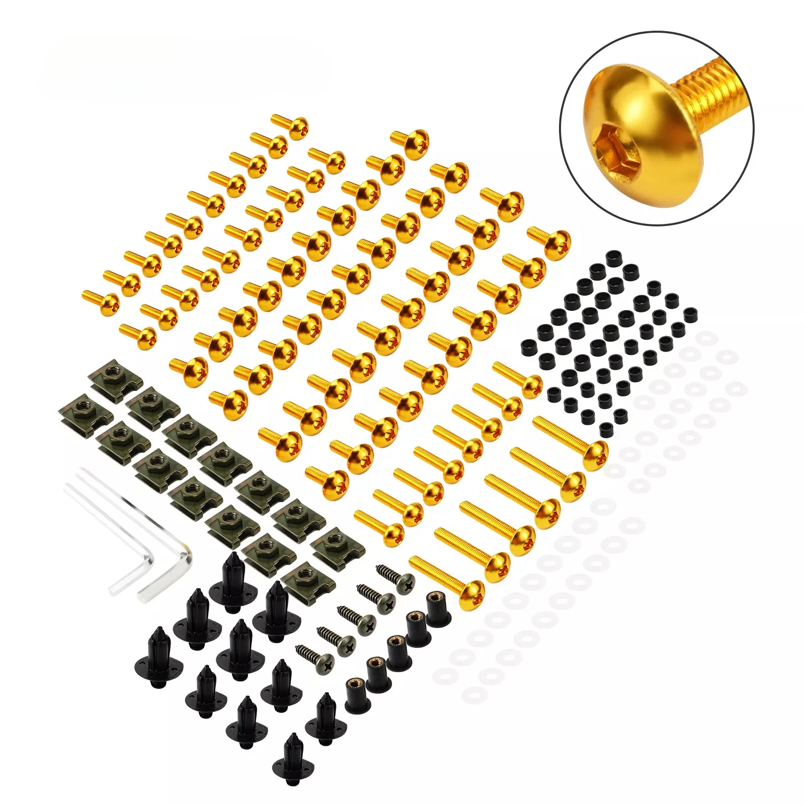 190 STKS Motorcycle Voorruit Kuip Bouten Fastener Clip Schroeven Kit Voor SUZUKI GSXR 600 750 1000 K1 K2 K3 K4 K5 K6 K7 K8 K9 K10