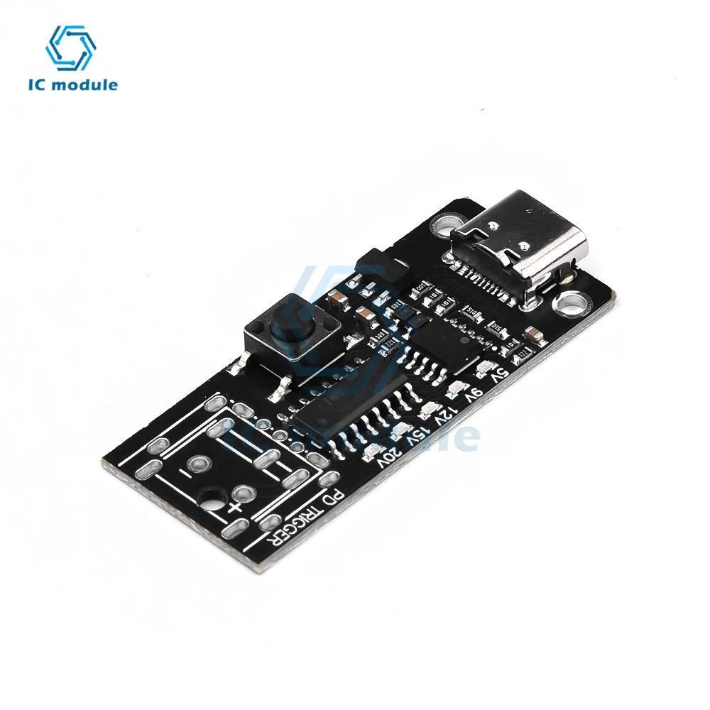 100W 5A USB Type-C PD/QC Decoy Trigger Board 5V 9V 12V 20V Output PD 2.0 3.0 Trigger Adapter Cable Connection Polling Detector