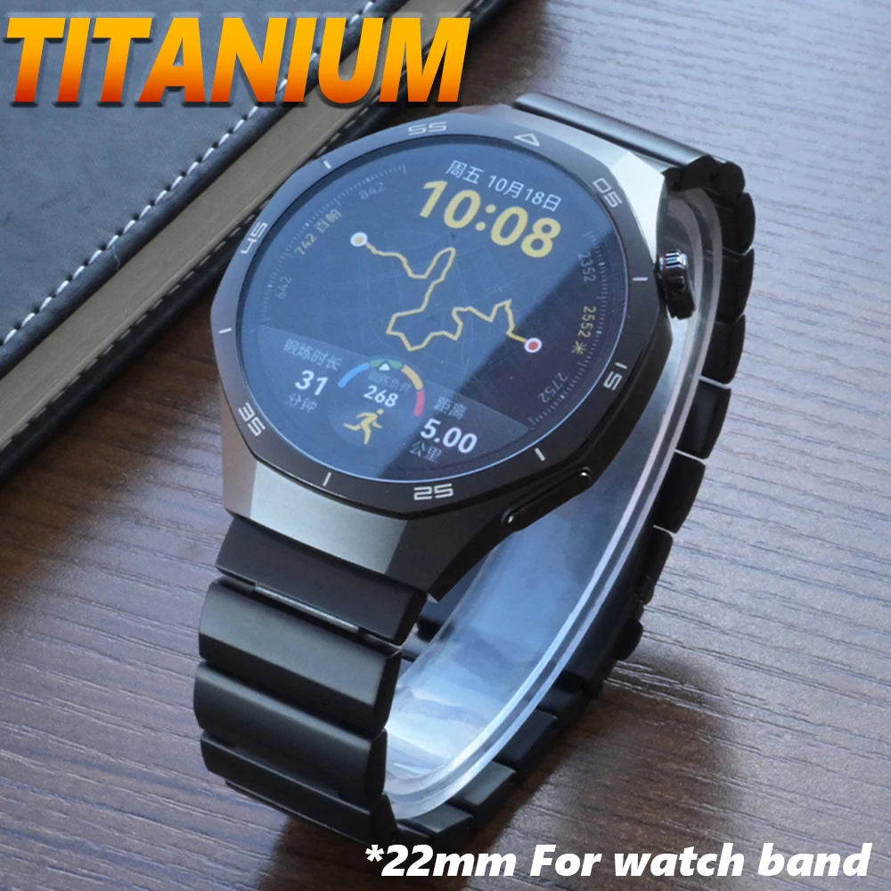 

Business Titanium Strap For Oneplus Watch 3 2 2R 22mm Titanium Band For Huawei Watch 4/4pro GT5/4 46mm Ultimate Luxury Bracelet