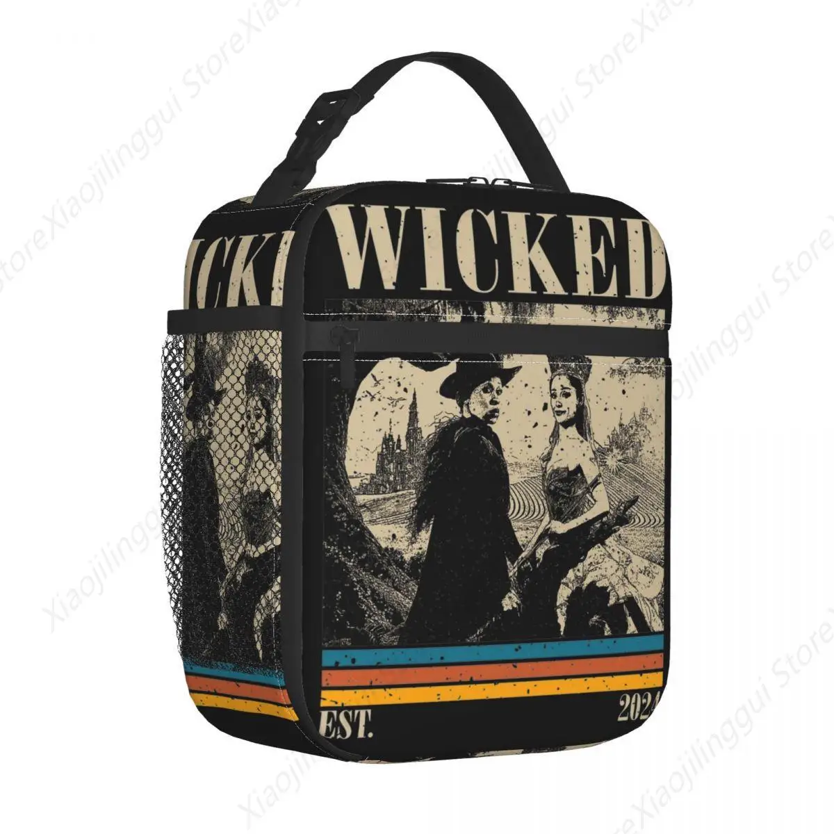 أكياس الغداء المعزولة الفيلم الموسيقي الشريرة 2024 Merch Glinda و Elphaba صندوق طعام Ins نمط برودة صندوق غداء حراري للمدرسة