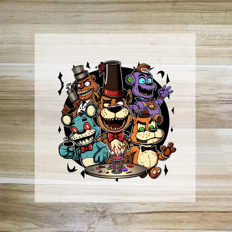 ファイブナイツアットフレディーズ アイロン接着熱転写ステッカー アニメ FNAF DIY Tシャツ 熱転写ステッカー ゲーム 大人 子供用 パッチ 衣類