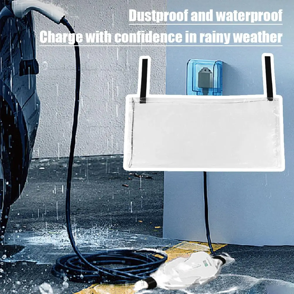MOBIDEA Waterproof Electric Car Charger Rain Cover Dustproof Protector Bag for EV Charging Plug Control Box Outdoor view 5