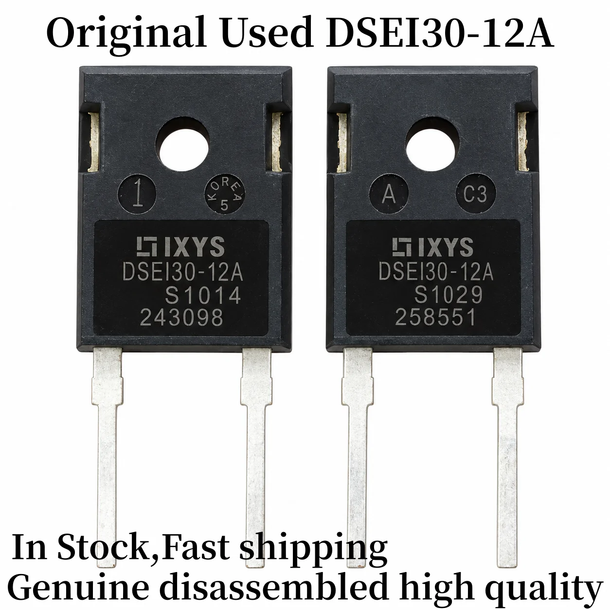 5-10PCS Original Disassembly DSEI30-12A 30A 1200V Fast Recovery Diode High Power Rectifier TO-247 Replacement for RHRG30120