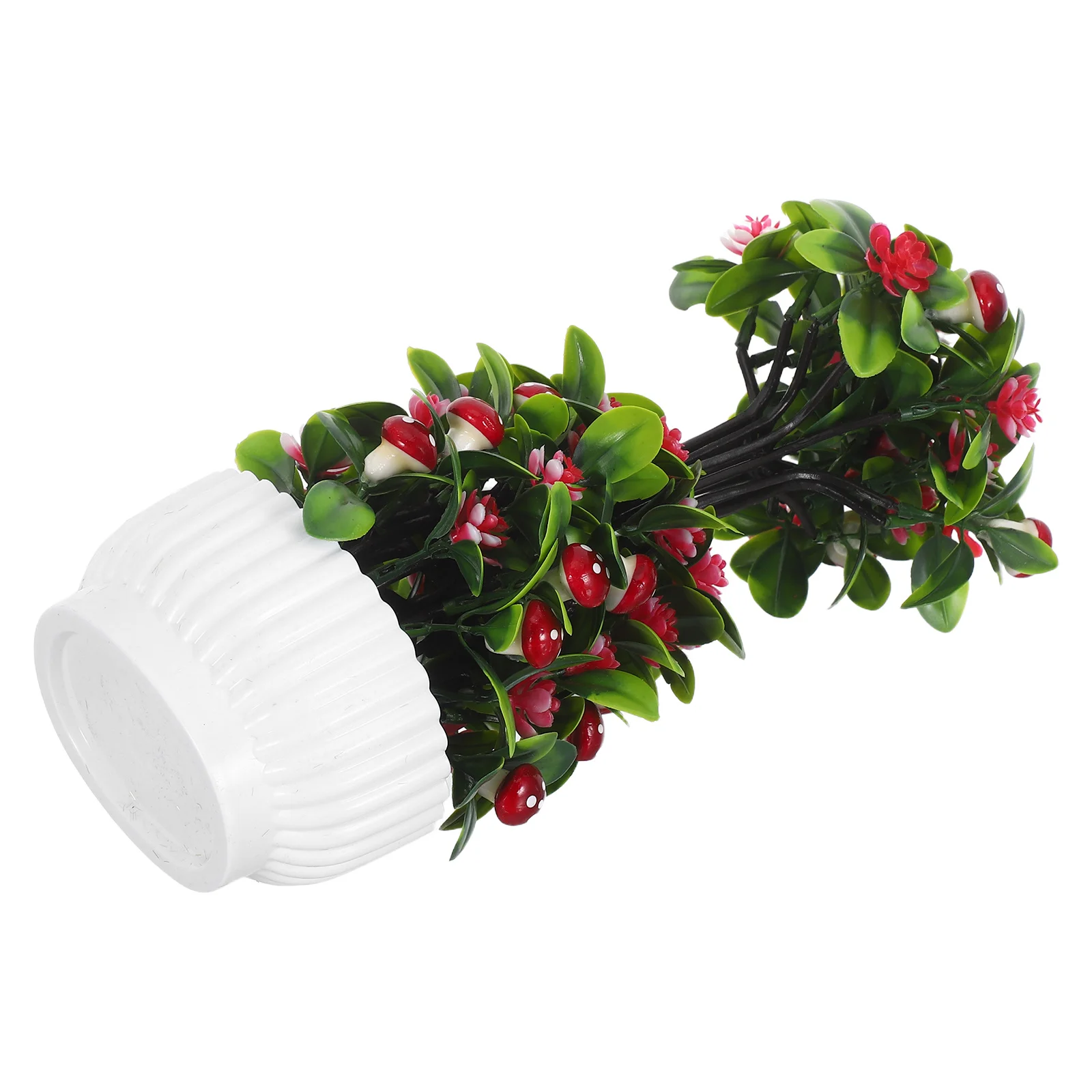 

Artificial Indoor Bonsai Tree Realistic Fake Plants for Desk Decor Small Faux Mushroom Plant Office Home Shelf Bathroom