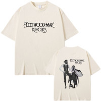 Rock Band Fleetwood Mac Rumours Album Print T-shirt Retro Stevie Nicks Graphic T Shirts Men Women Casual Cotton Vintage T-shirts