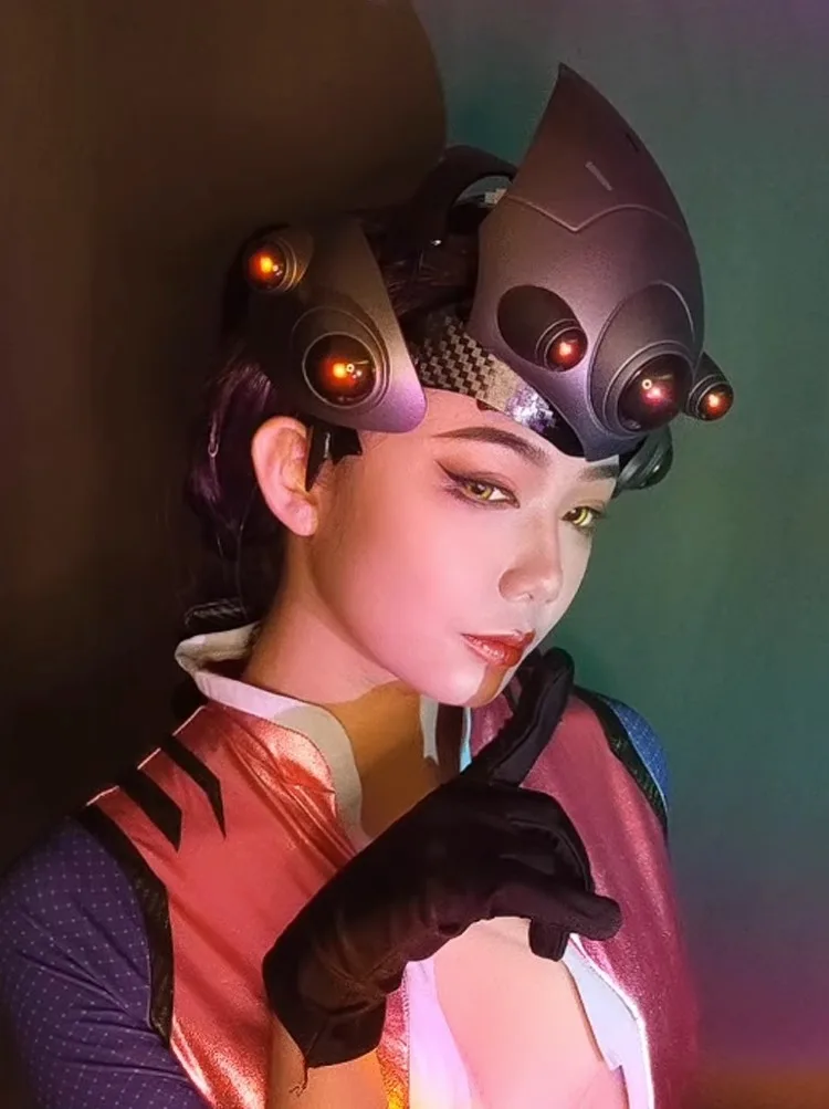 Overwatch Breathing LED!!! Two Mode!!! Widowmaker Helmet For Cosplay Widowmaker Mask With Lens France Player Headset Mask Props