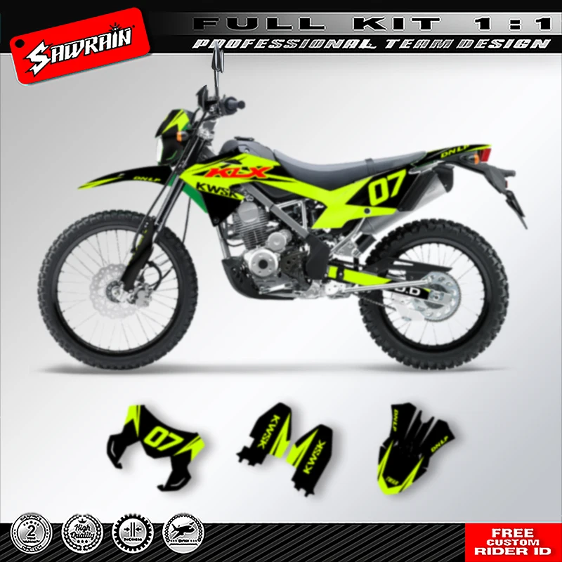 

Sawrain Motorcycle Graphics Decal Stickers Kits For KAWASAKI KLX150BF 2017 2018 2019 2020 2021 2022 001