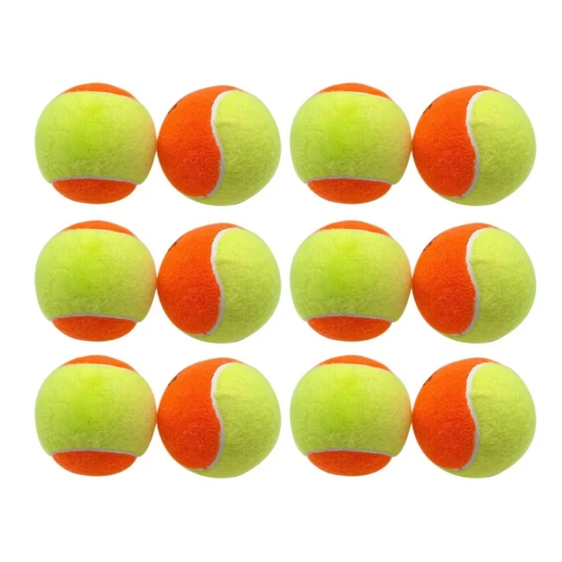Y1UB 12pcs Beaches Tennis Paddleball Training Practice Sport Rubber Tennis High Elasticity Impacts Resistance Tennis