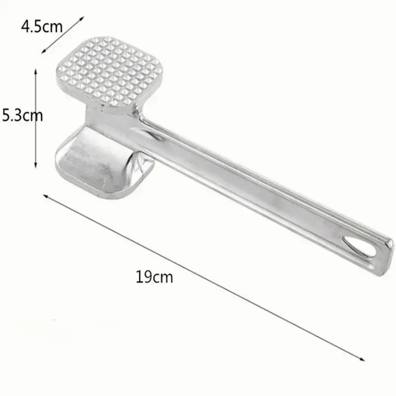 Duty Meat Mallet Stainless Steel Double-Sided Meat Tenderizer Tool For Steak Chicken Pork Fish And Veal Kitchen Cooking Hammer