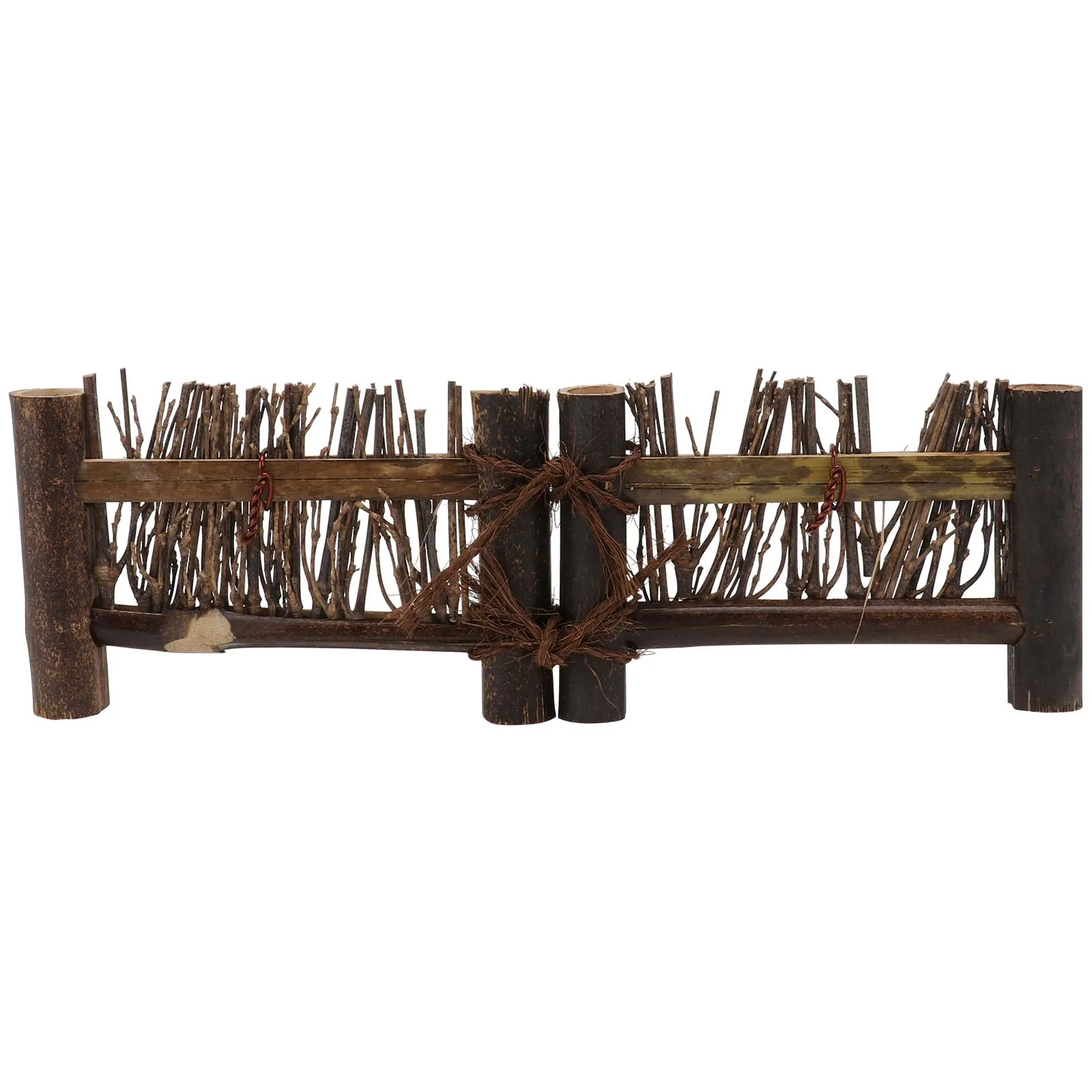 

1pc Bamboo Fence Screen Mini Ornament Landscape Woven Garden Landscaping Decor Bonsai Tea Ceremony Home Photo Prop Eco Friendly