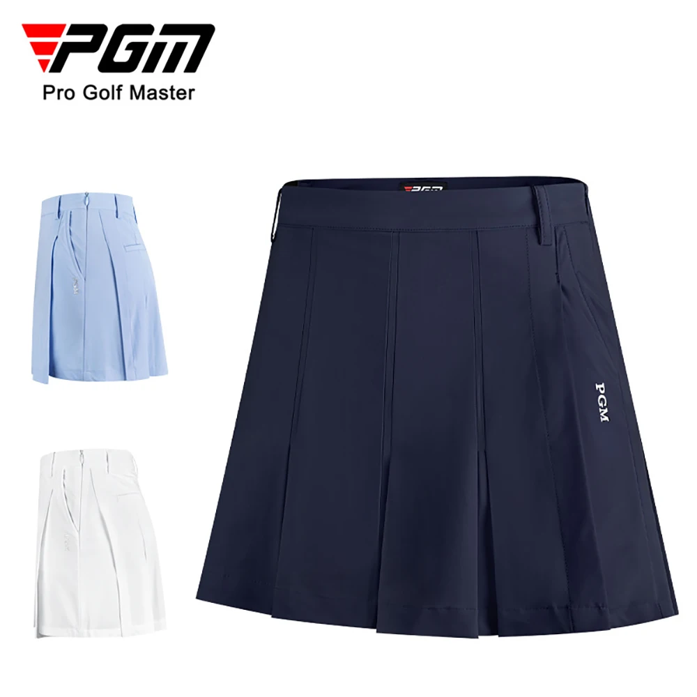 PGM Women Golf Pleated Skirt Summer Autumn Tennis Sportswear Elastic Belt Ladies Clothing XS-XL Outdoor Casual Wear Solid Color