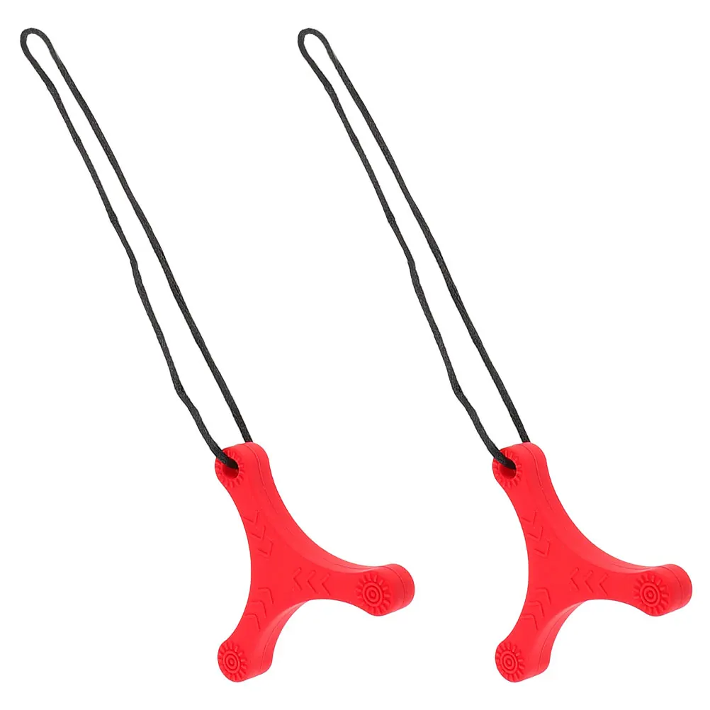

2 Pcs Silicone Pendant Necklace Sensory Chew Necklaces Deciduous Teeth Baby Teething Relief Kids Chewing Necklace Personal Care
