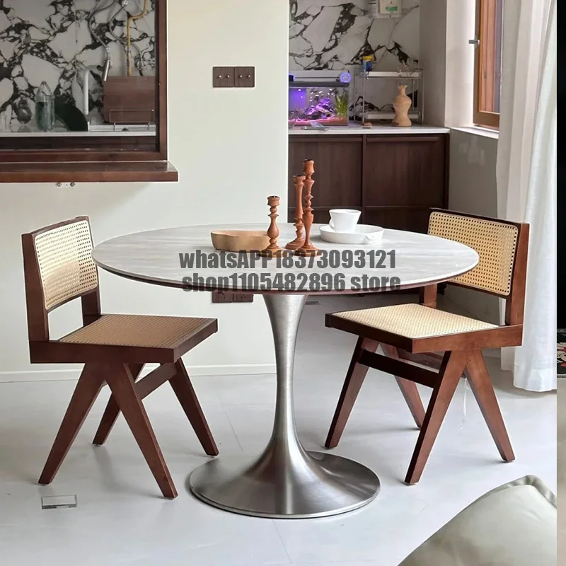 Designer Beautiful Dining Table French Modern Unusual Nordic Drinks Dining Table Entryway Newclassic Wood Muebles Home Furniture