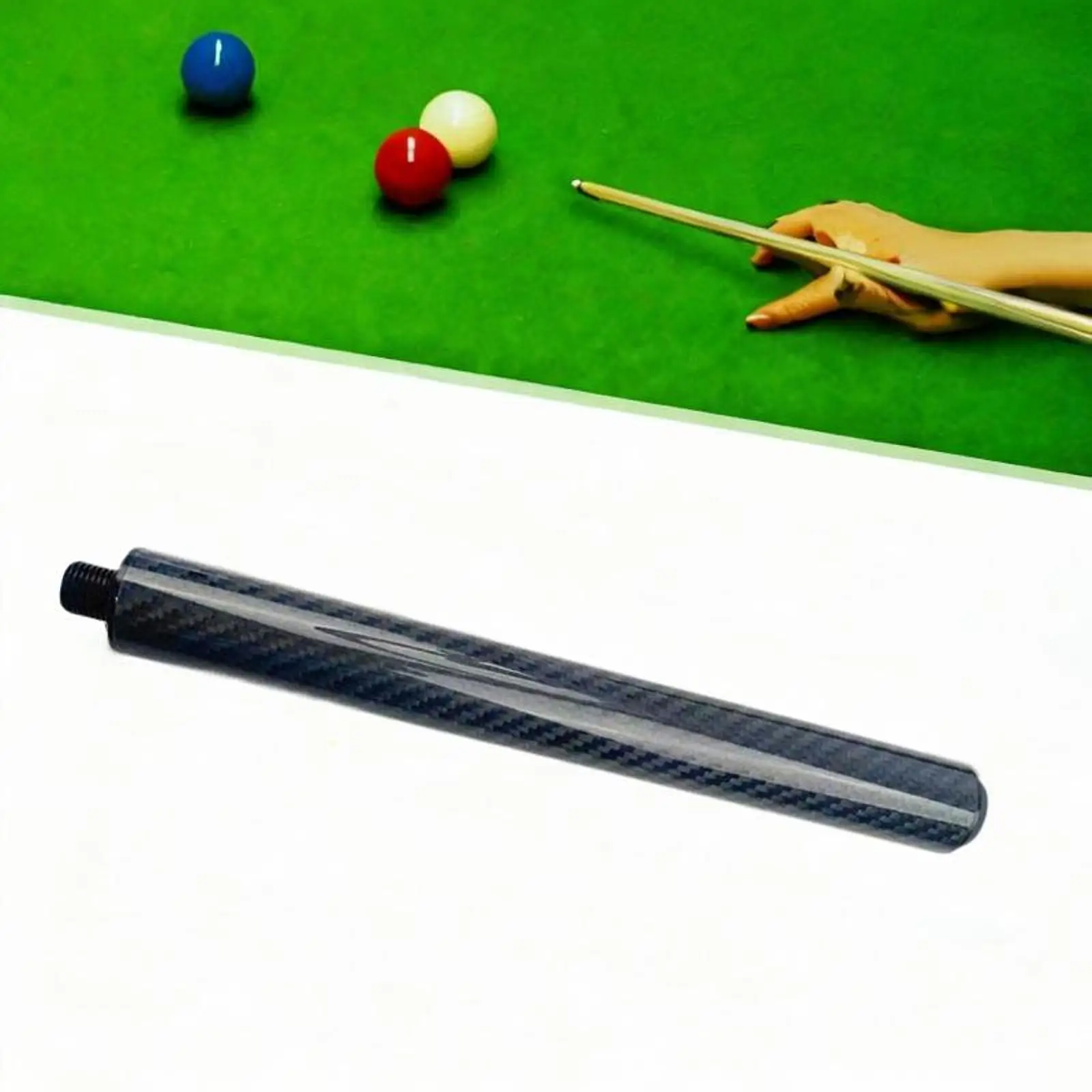 Billiard Pool Extender Cue End Extender Replacement Black Part Billiard Stick Extension Lengthener for Adults Women Training