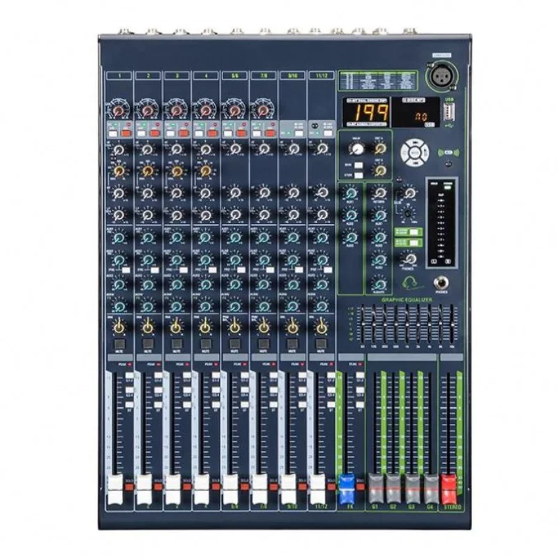 

SQ12 Factory wholesale 12 Channel audio mixer professional effect sound mixer dj console