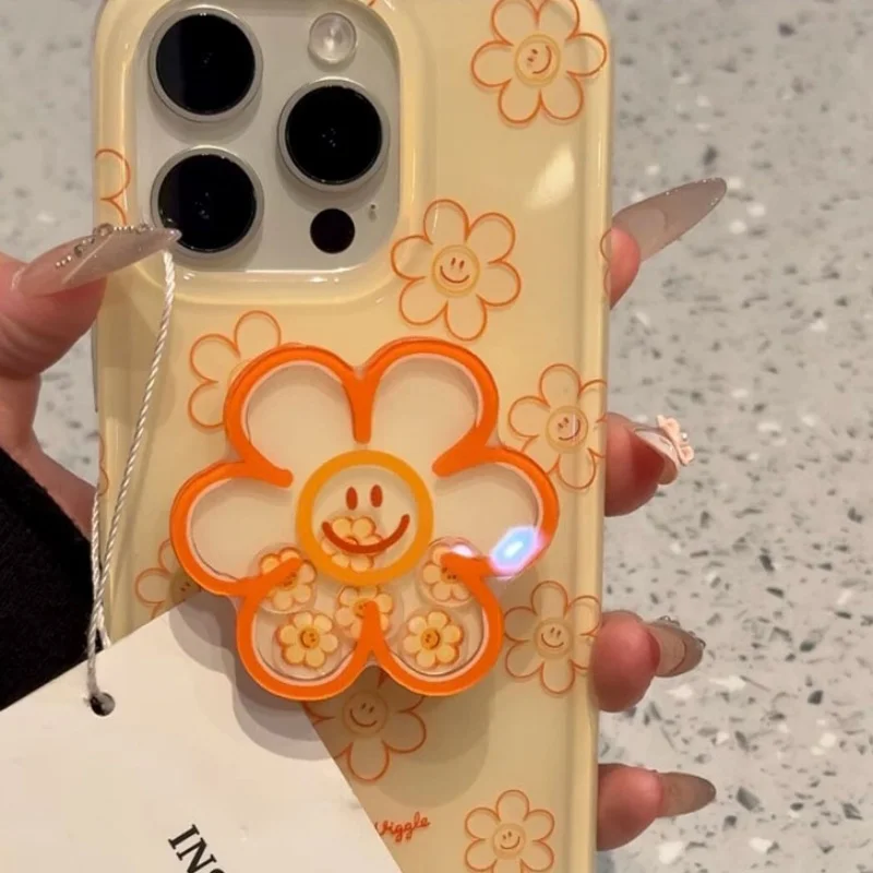 韓国のかわいい漫画フラワーグリップ Tok Griptok 電話ホルダースタンドサポート iPhone 15 サムスンユニバーサル Accessoriess ホルダー