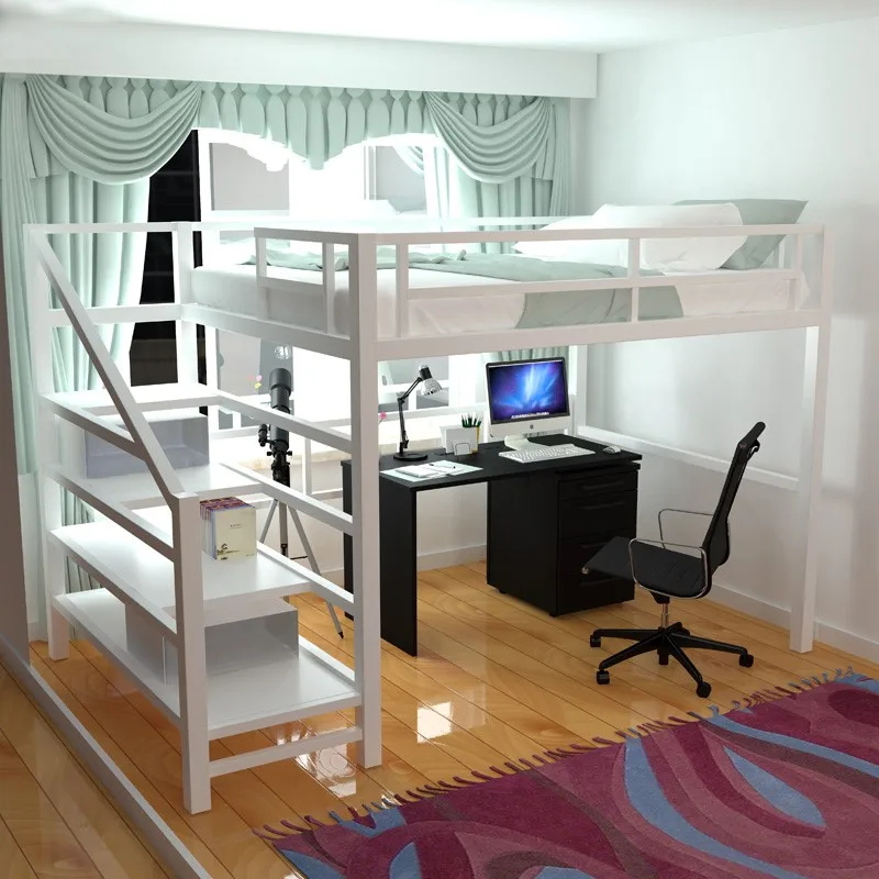 Tieyi space-saving small apartment pavilion elevated bed multi-functional children's single upper child and mother bed