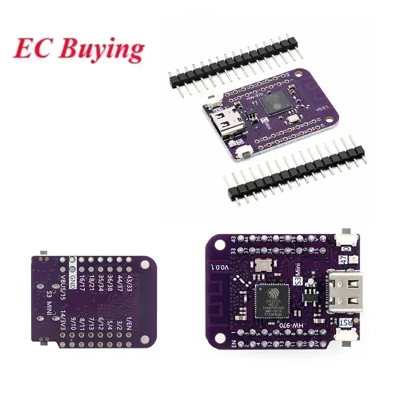 5Pcs/lot ESP-S3 Mini V1.0.0 LOLIN WIFI Bluetooth-compatible IOT Board ESP32-S3 4MB FLASH 2MB PSRAM MicroPython for Arduino