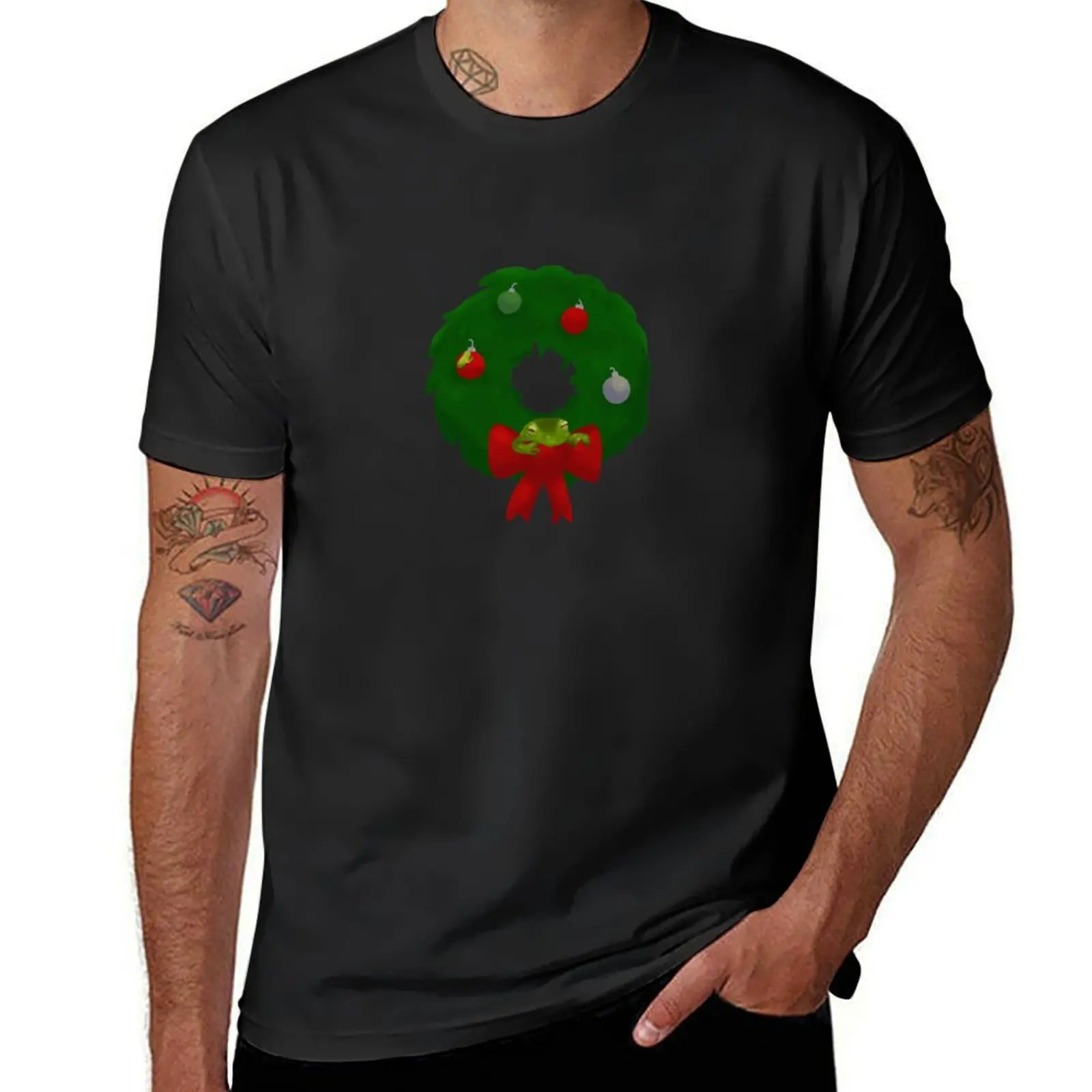 Froggy Wreath T-Shirt blanks customizeds plain tshirts for men