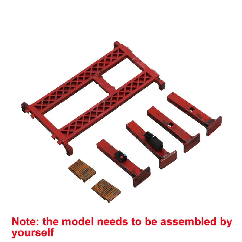 1PCS 1/64 Skala Modell Auto Motorrad Lift Vier-pfosten/Gantry/Hydraulische Aufzüge Miniatur Harz Fahrzeug hebezeug Reparatur Werkstatt Teile