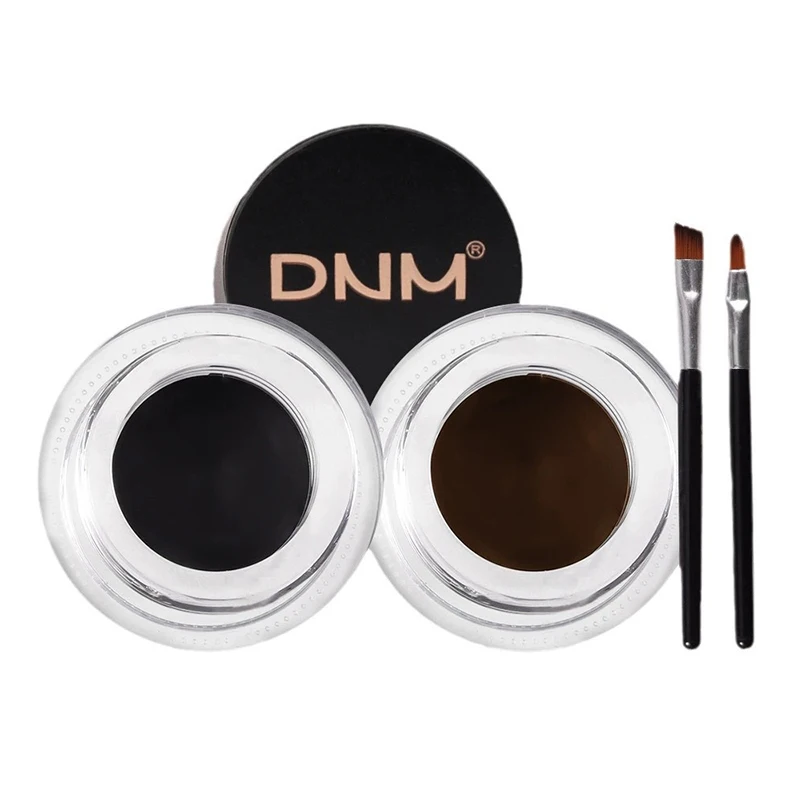 2 szt. Wodoodporny makijaż do brwi, naturalny efekt 3D, pomada do brwi, żel do brwi, karmelowy brąz, profesjonalny makijaż