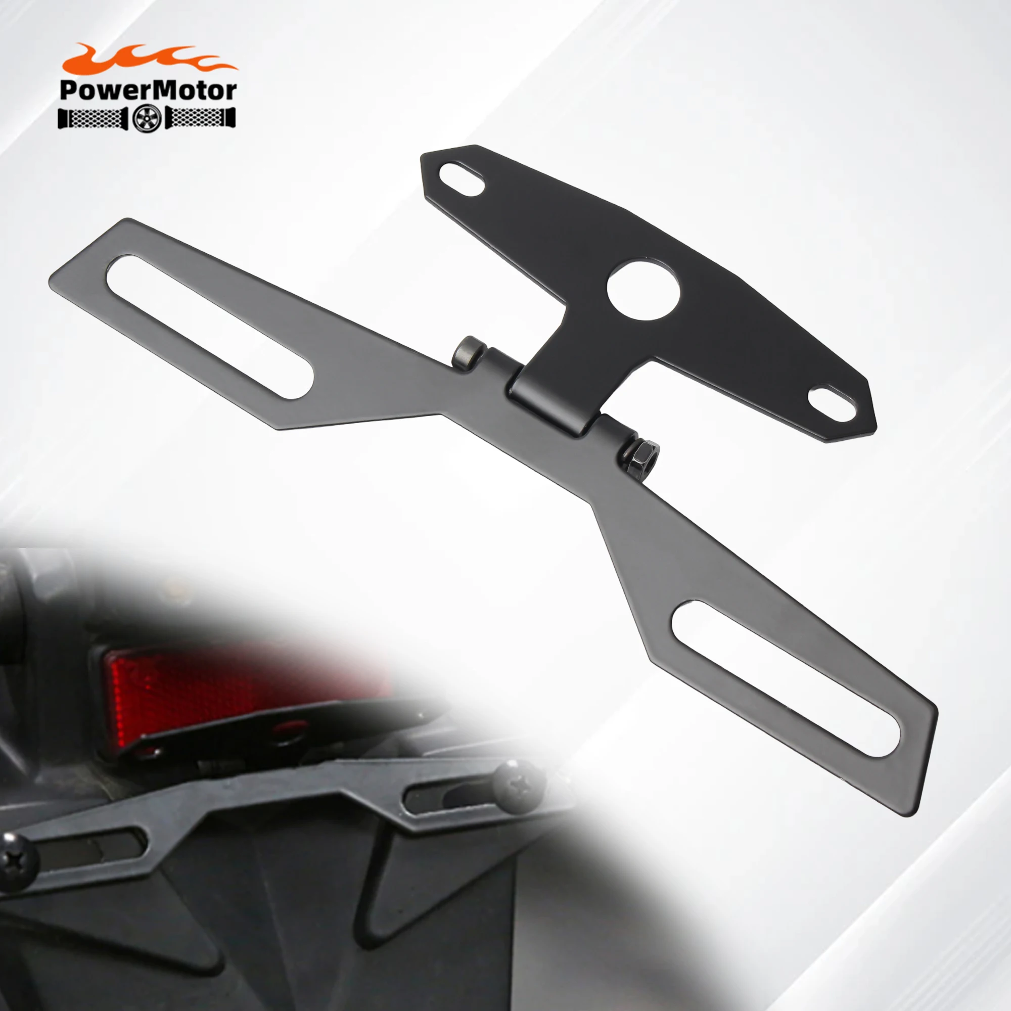 Universal Motorrad Kennzeichen Halterung Rücklicht Feste Klapp Kennzeichen Vielseitig Halter Für Roller Dirt Bike ATV