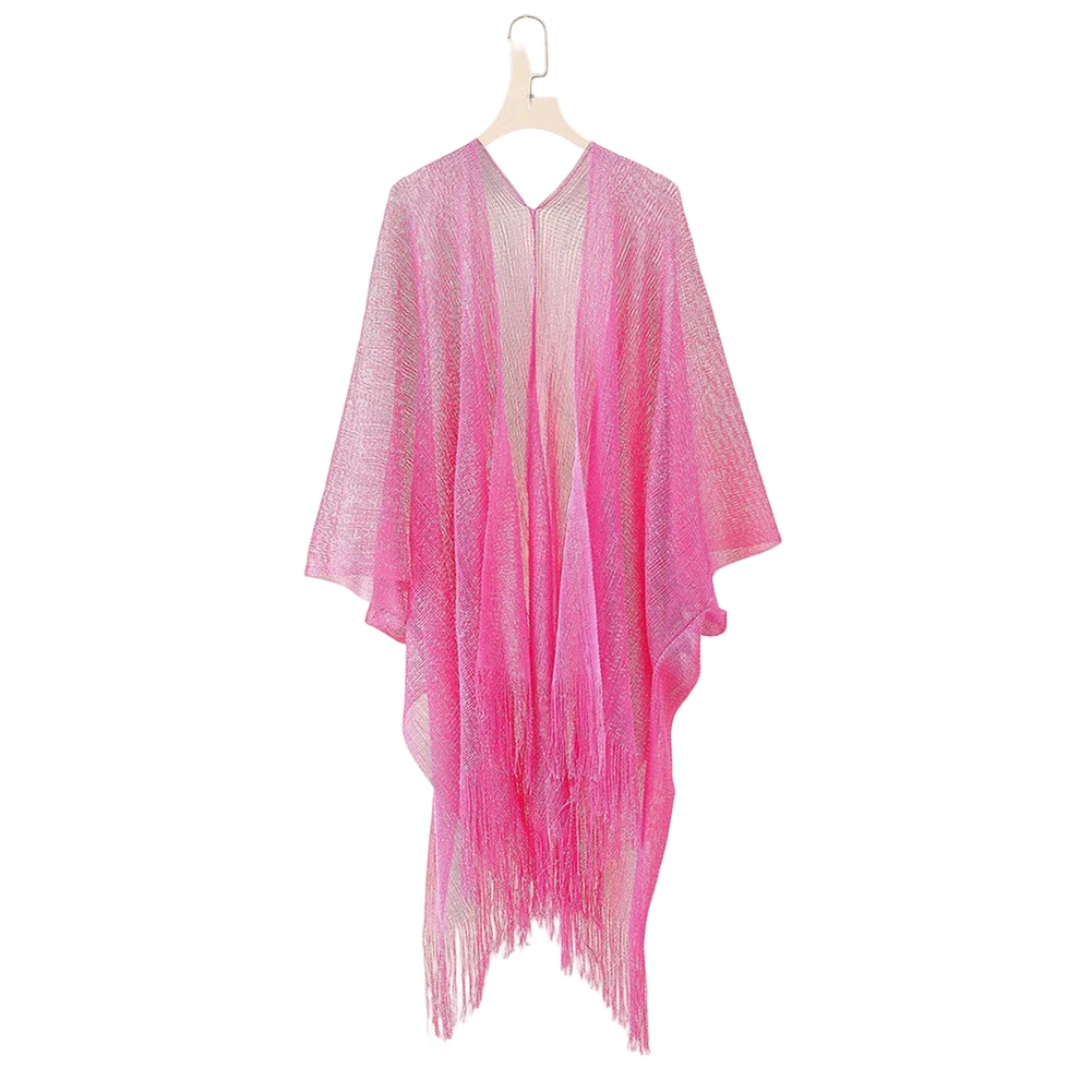 

Women Bikini Cover-up See-through Fashion Tassel Bikini Beach Cover Up Sexy Beach Dress Loose Women Summer Beach Tops