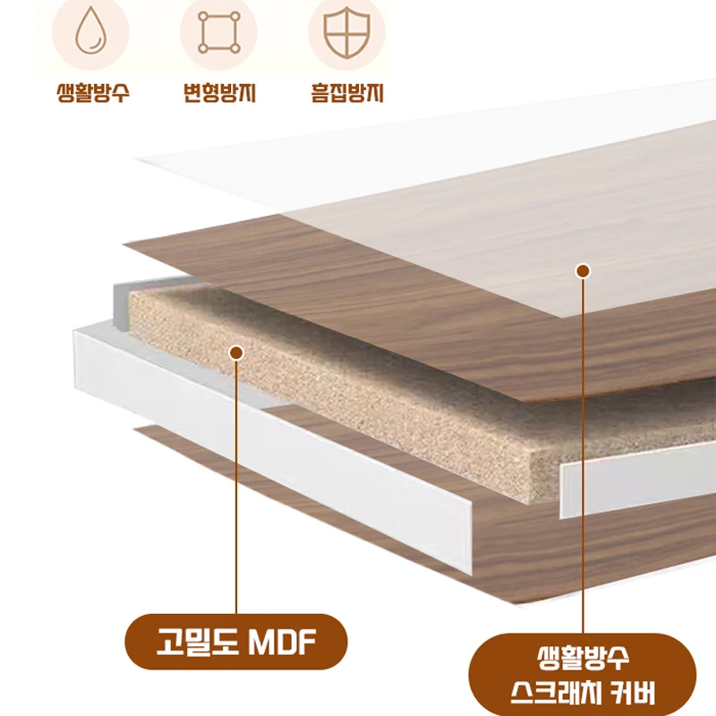 원형 커브 사이드 테이블 3color / 사이드책상 간이책상