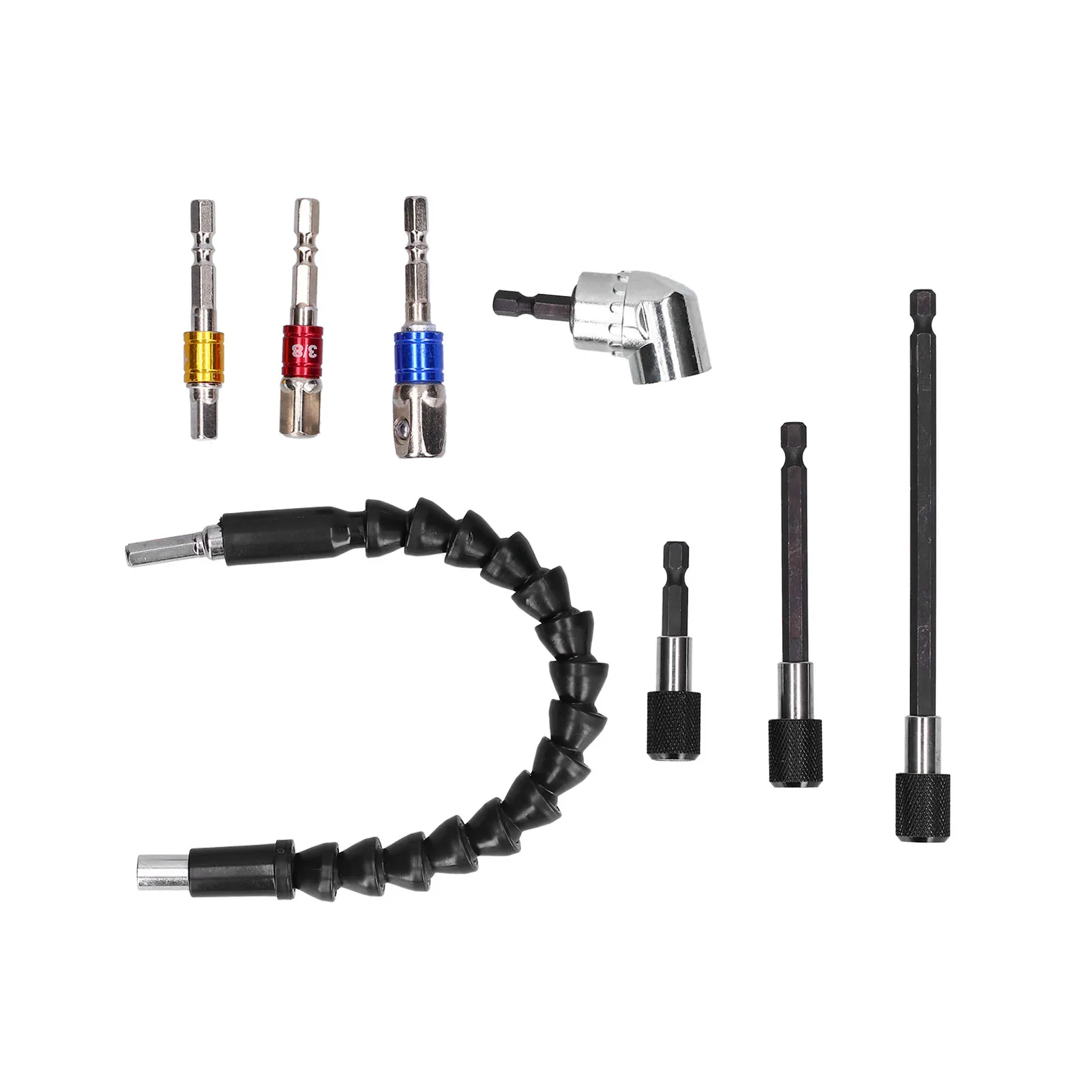 

Адаптер для розеток, драйвер, угол удлинения, комплект удлинительных бит, широко используемый, высокоэффективный, прочный для оборудования для мастерской