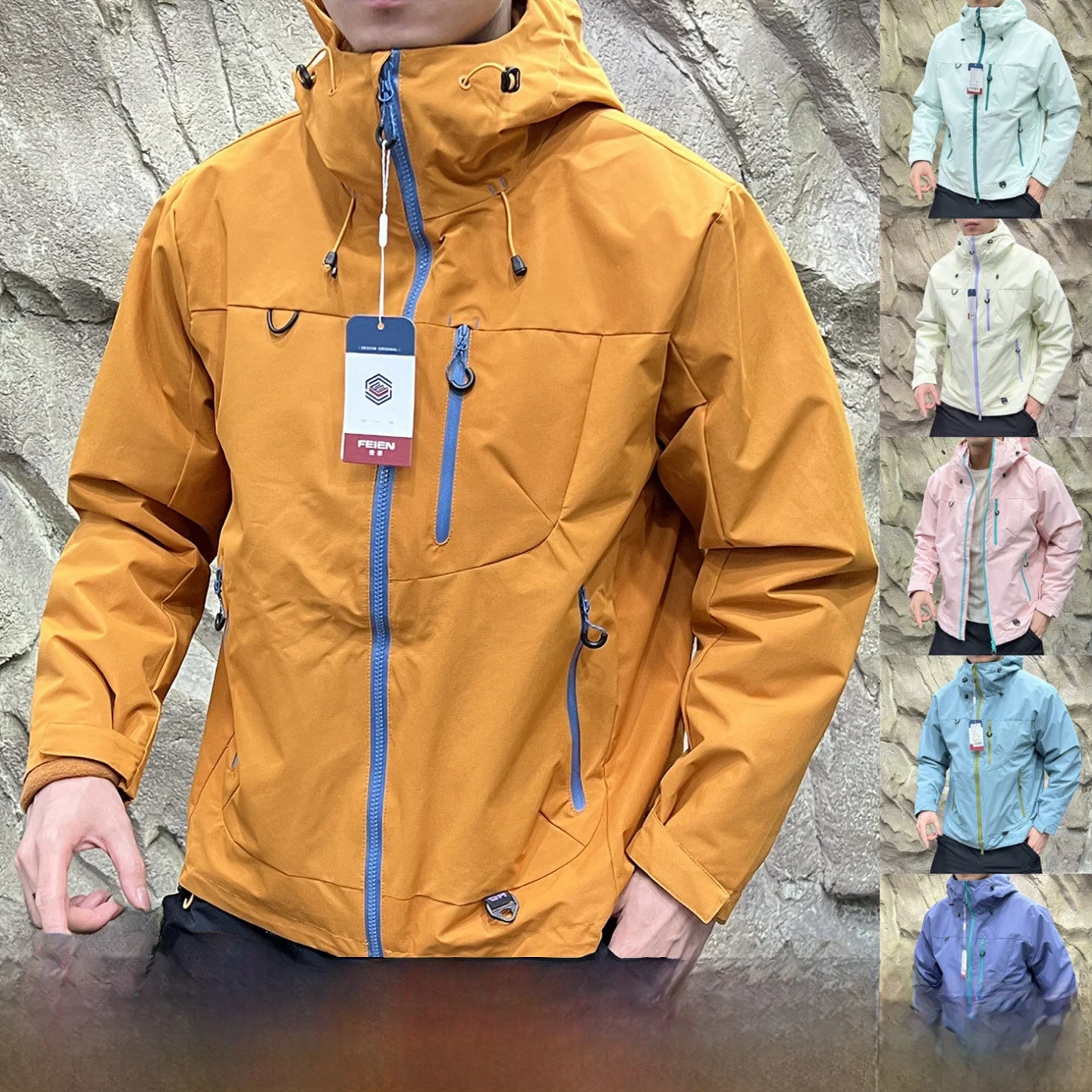 

Three-in-One Outdoor Men's Jacket Detachable Inner Waterproof Windproof Autumn Winter Unisex Fleece Lined Hooded Coat