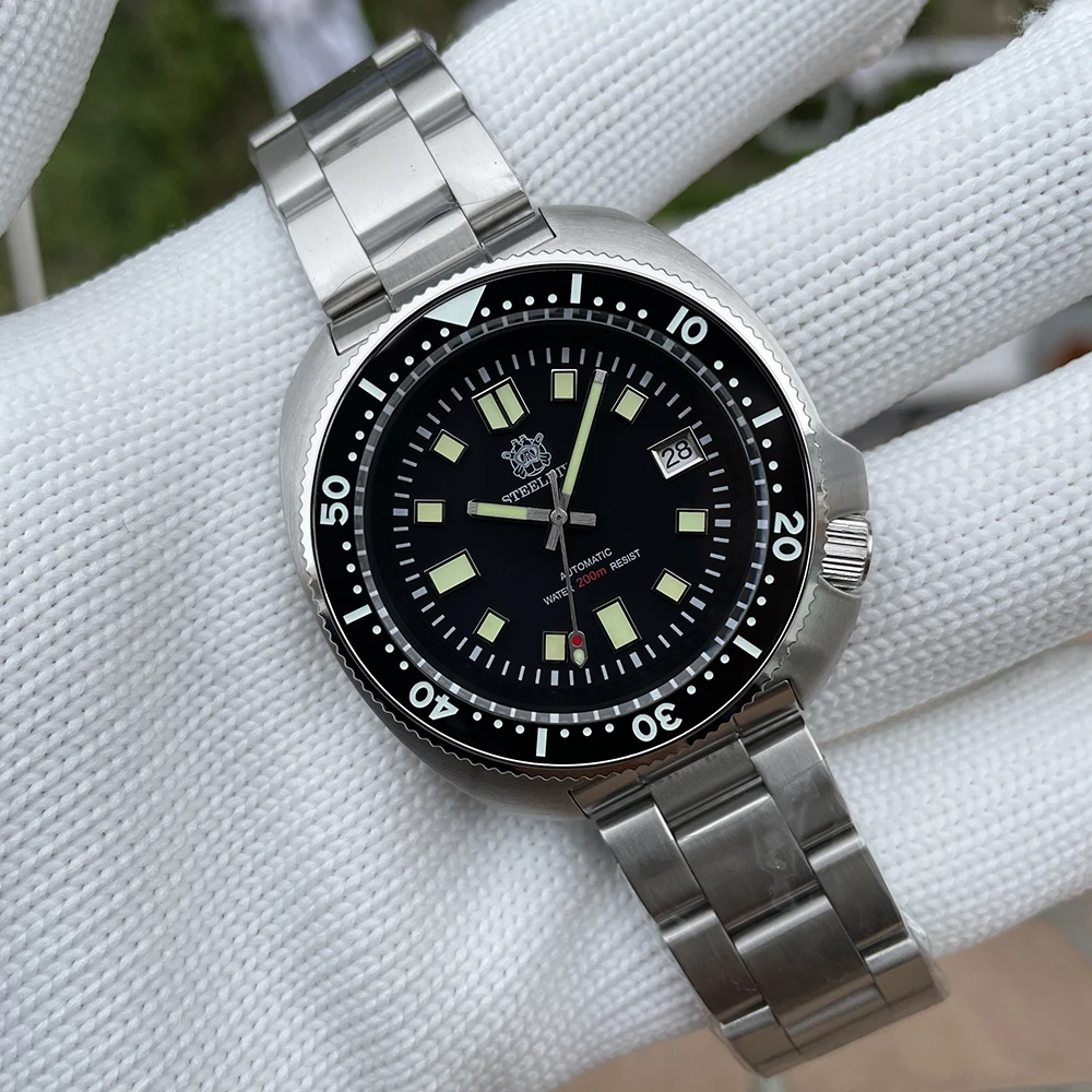 Steeldive Brand SD1970 Tuna Dive Watch 200m Waterproof Sapphire Crystal NH35 Automatic Mechanical Stainless Steel Men's Watch