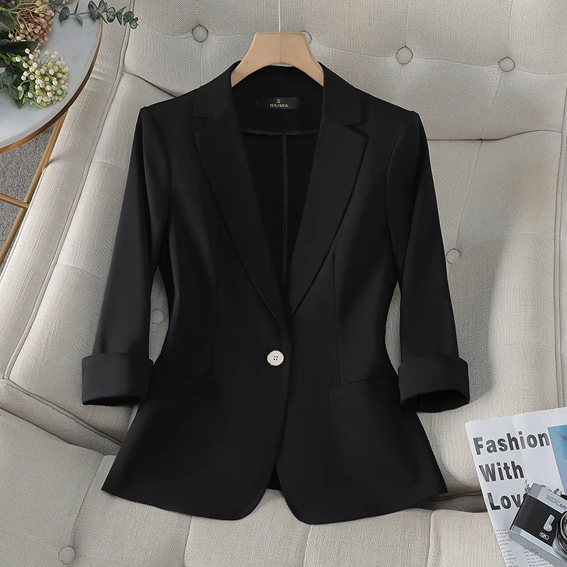 ZJYT-Veste d'été blanche à un bouton pour femme, blazer féminin, manteau de style coréen, nouvelle mode, 2024