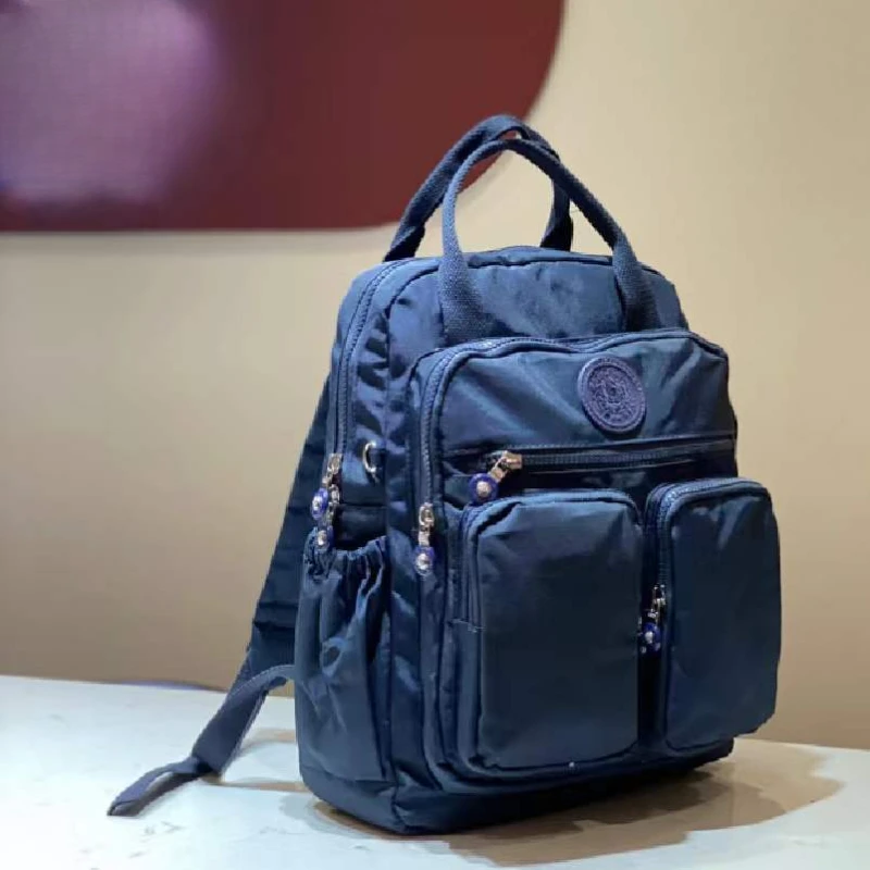 Kipling Woman Backpack Waterproof Nylon Soft Handle Solid Multi-pocket Travel