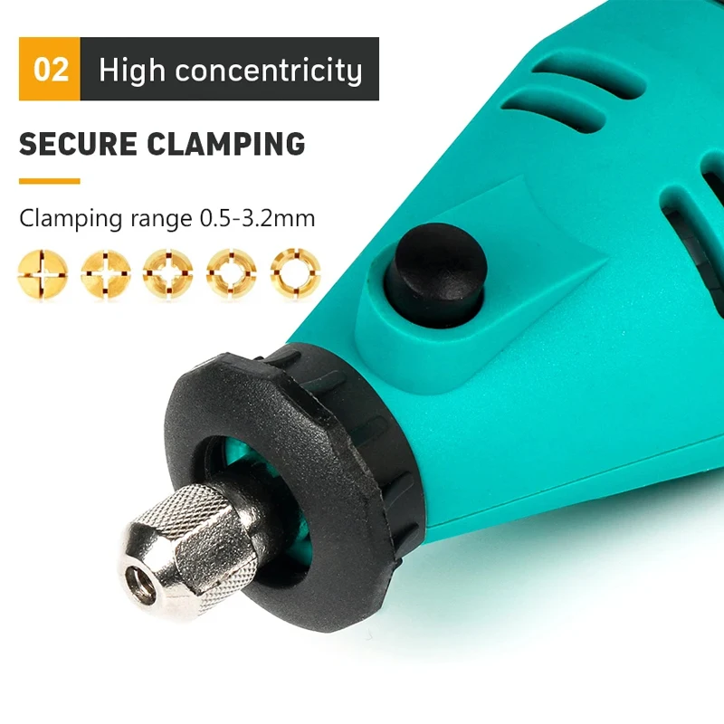 전기 미니 드릴 조각기, 회전 도구, 연마 연마기, 가변 속도 드레멜 조각 펜, 액세서리 포함, 130W 전력