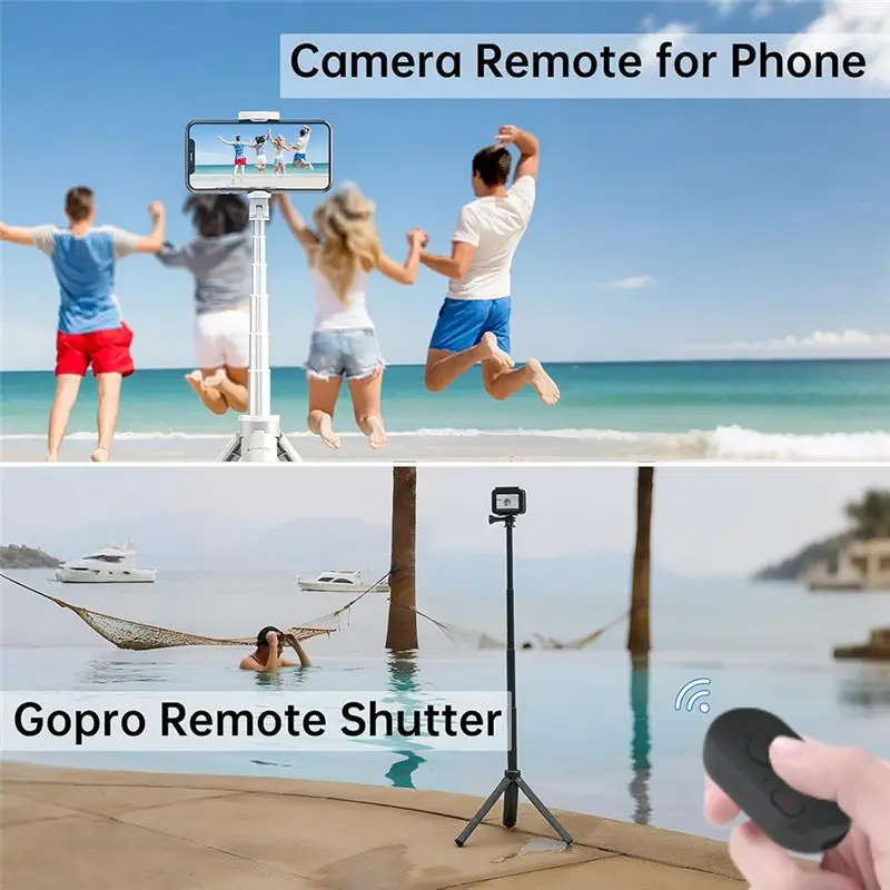 X64A-For 12-16 Pro Max,For Gopro 8-12, Android Compatible Bluetooth Camera Remote Control 65Ft Range Shutter Function