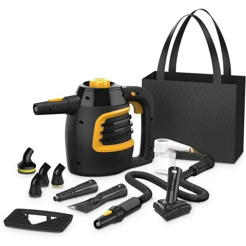 منظف بخار محمول، وقت تشغيل 10 دقائق، 11 ملحقات لأثاث السجاد والبلاط المنزلي وتفصيل السيارة #1