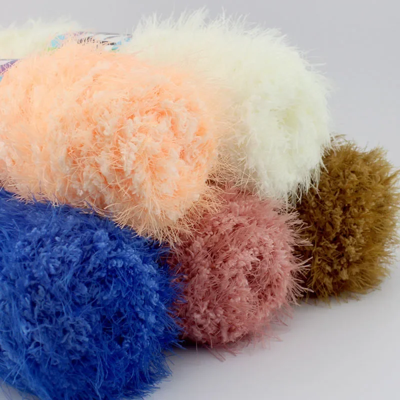 

Anti-Pilling Coral Cashmere Yarn Velvet Chenille Super Soft Crochet Fluffy Yarn Hand Knitting and Crocheting Accessories 100g