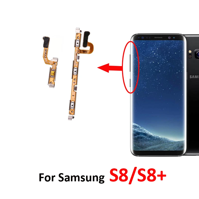 

Поп для Samsung Galaxy S8 Plus G955 G955F G955FD G955T G955V G955S Корпус телефона Кнопка регулировки громкости включения и выключения Ключ Гибкий кабель