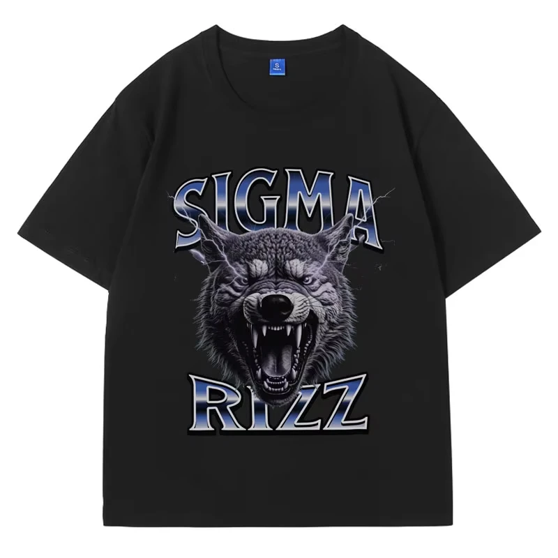 Sigma Rizz T-Shirt Funny Meme Graphic Tees Men's Clothing 90s Aesthetic Gift for Him Short Sleeve Retro Harajuku Streetwear Tops