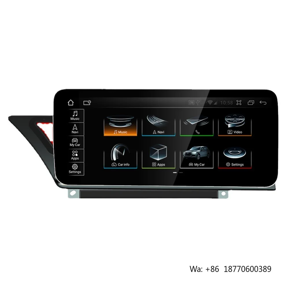 Android 14 CarPlay for Audi A4 B8 A5 2008 2009 2010 MMI 2G High CD Changer Car Stereo Player Multimedia GPS Navi WiFi