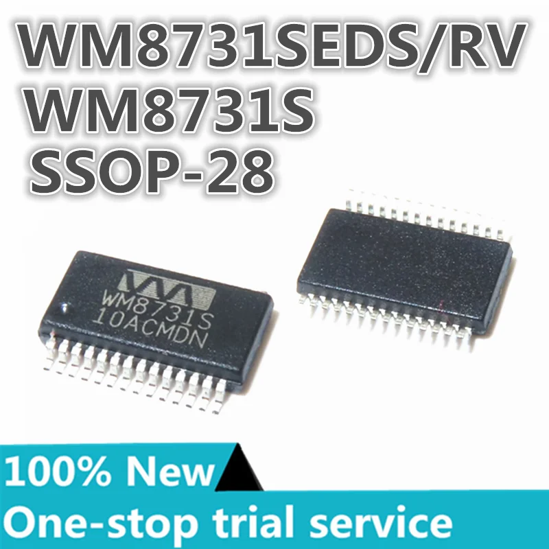 2-50pcs %New stock WM8731SEDS/RV WM8731SEDS WM8731S codec chip ic patch SSOP-28 audio chip