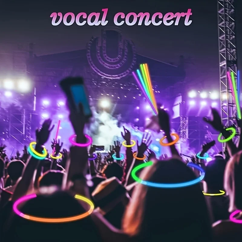 15/35Piece Glow Stick Bulk Set - 8" Multicolor Glow in the Dark Necklaces, Bracelets & Glasses | Party Decor ZSY view 4