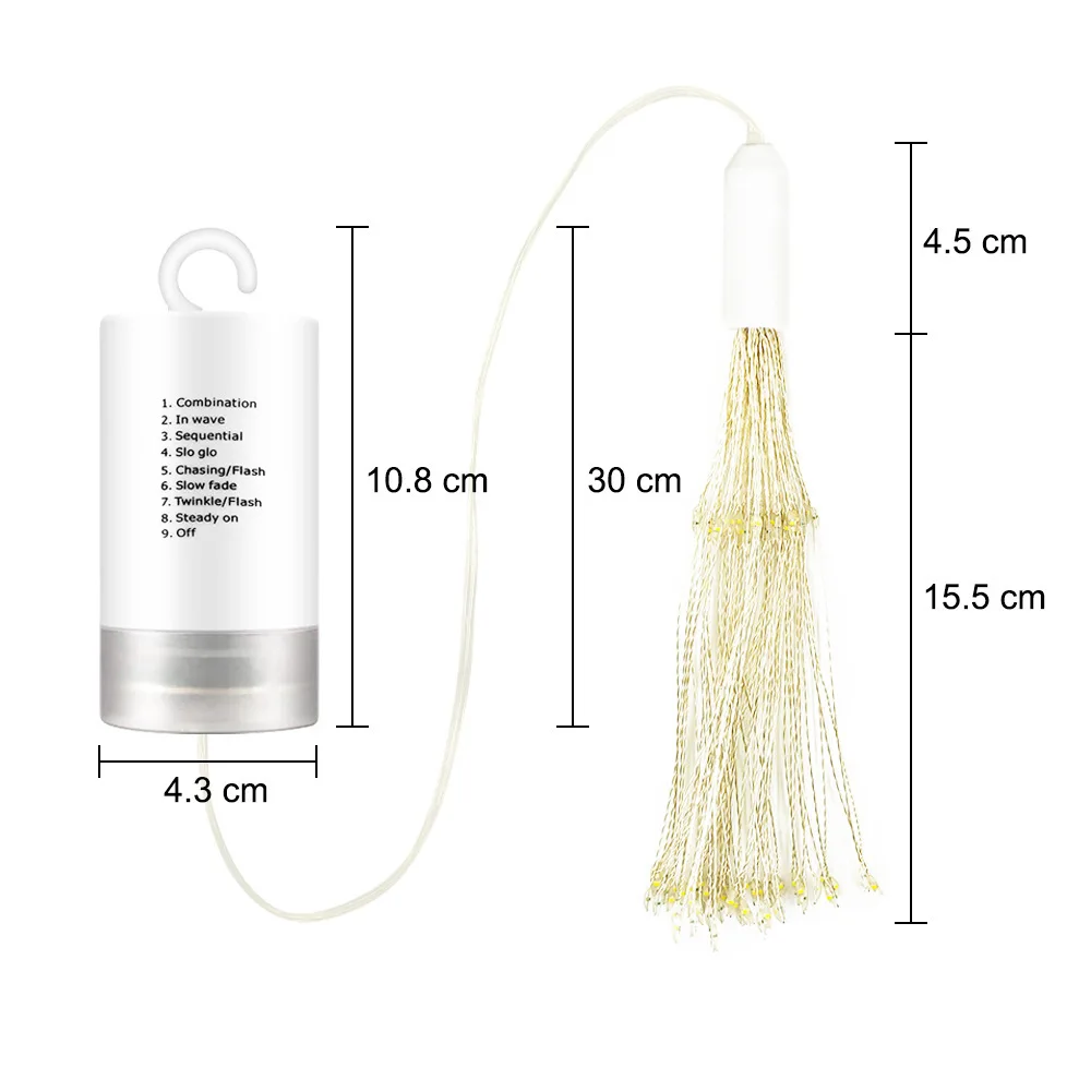 Ao ar livre led explosivo estrela fio de cobre lâmpada da bateria fumaça flor lâmpada solar dandelion lâmpada decorativa luzes cor