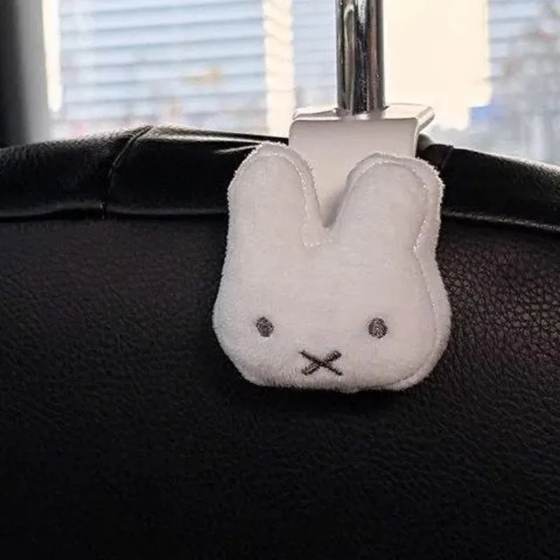 Miffy creative car hook with  cartoon rabbit print multifunctional high-value backseat hook fashionable car interior decoration view 6