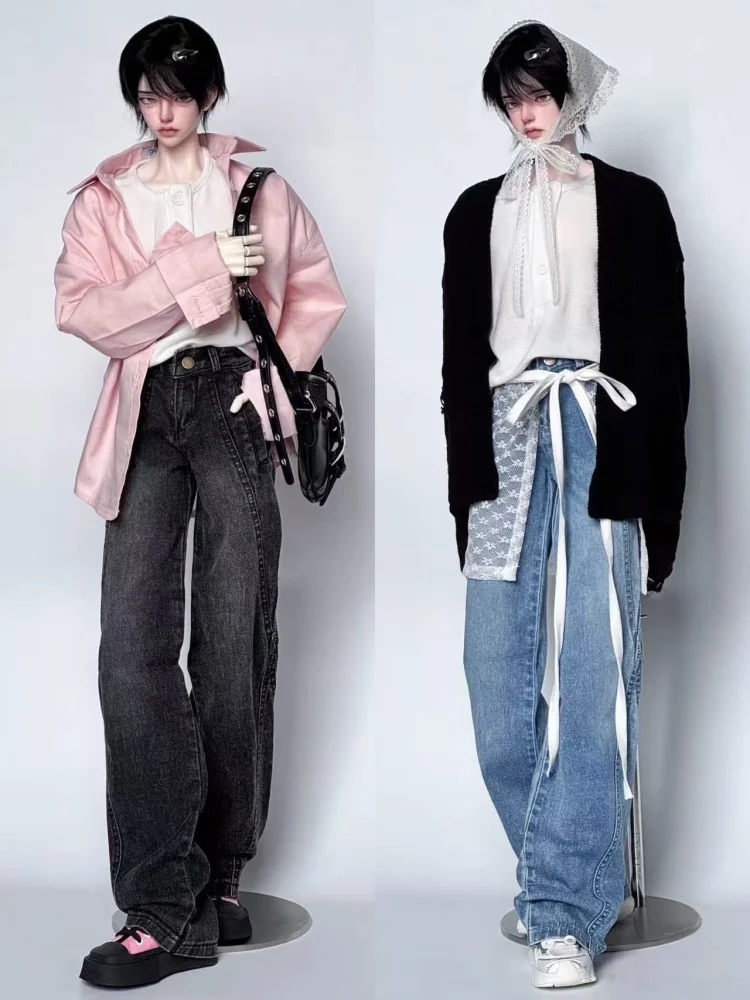 

BJD Doll Clothes For 70cm 73cm 75cm Doll Uncle Size Blue Black Jeans Pants Dolls Clothing Accessories(No Doll)