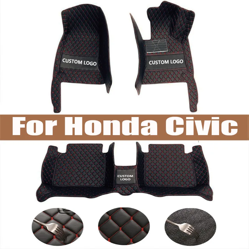 Auto Vloermatten Voor Honda Civic 2005 ~ 2010 MK8 Anti-vuil Pads Auto Accessoires Antislip Pads waterdichte Vloermatten Auto Accessoires