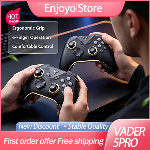 New Vader 5 Pro Wireless Bluetooth Game Controller Competitive Gamepad Hall Joystick Trigger Multi‑Platform for PC NS2 Steam