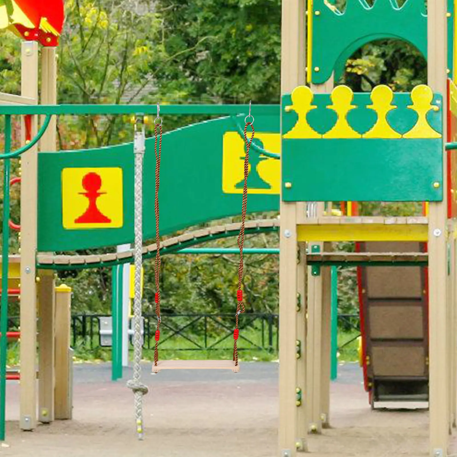 Flat Wooden Swing Seat for Kids Toddlers Adults Sturdy Natural Wood Indoor Outdoor Backyard Garden Patio Tree Swing Hanging