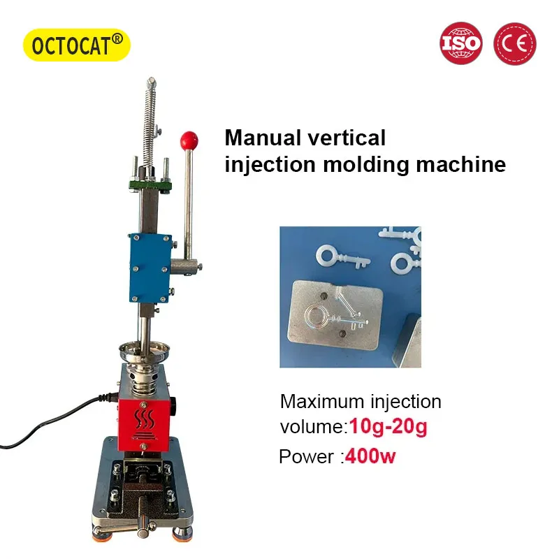 

Small Desktop Manual 10g Vertical Rubber Plastic Injection Molding Machine 220V Lab Processing Polymer Plastic Extruder Machine