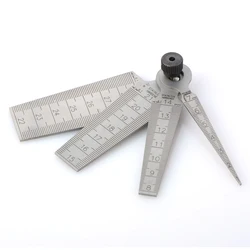 4pcs/set Taper Gage High Precision Stainless Steel Welding Wedge Feeler Hole Taper Gauge Ruler Measuring Tool